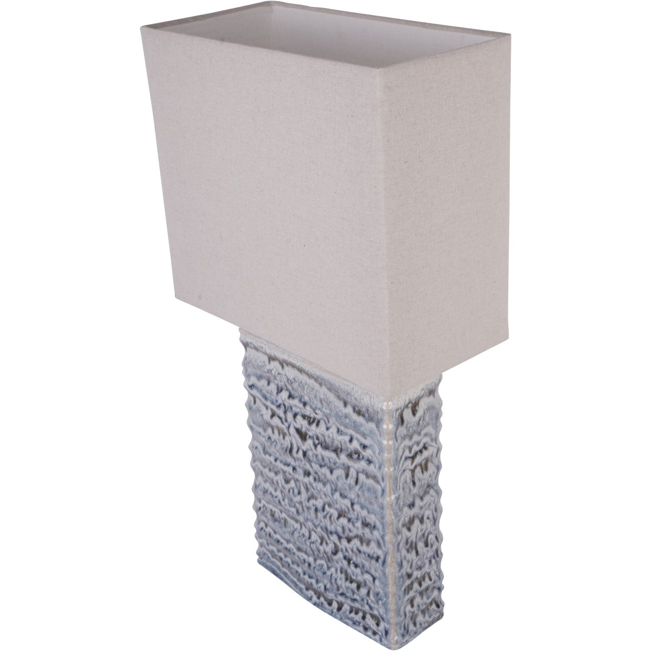 Sereno Off White Ceramic Square Table Lamp